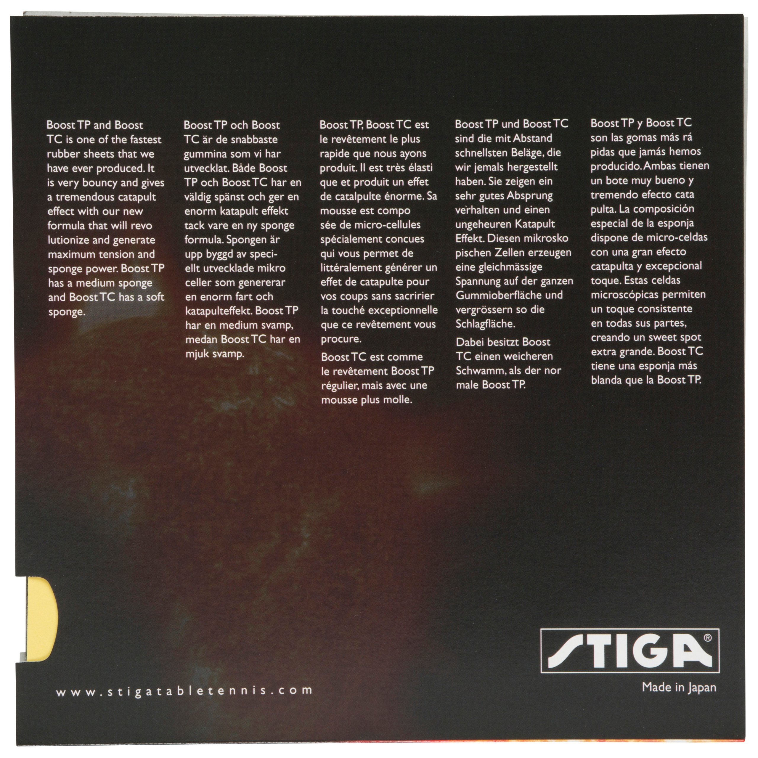 Okładzina STIGA BOOST TP max czerwona Tenis Stołow Marka Stiga