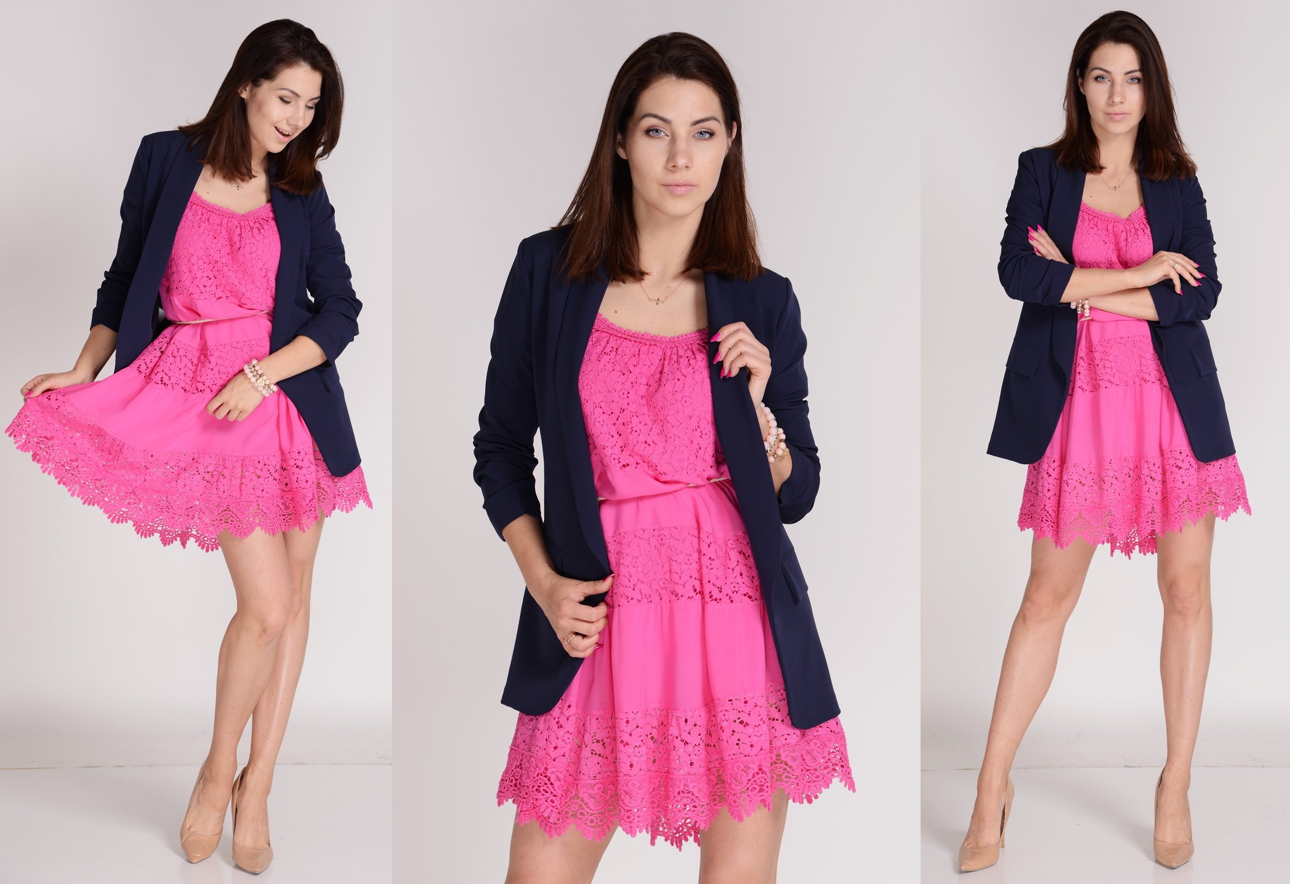 Elegancka MARYNARKA ŻAKIET klapy KOLORY Z1 L/40 Cechy dodatkowe klapy z podszewką