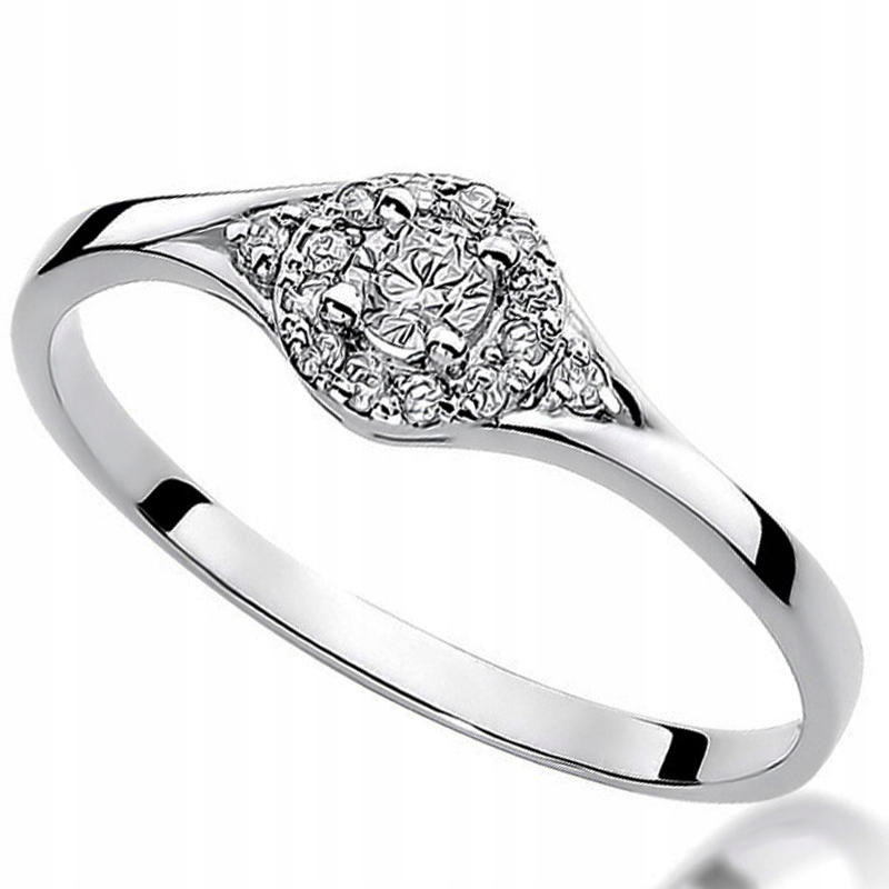 

Zaręczynowy Pierścionek Złoty Z Brylantami 0,17ct