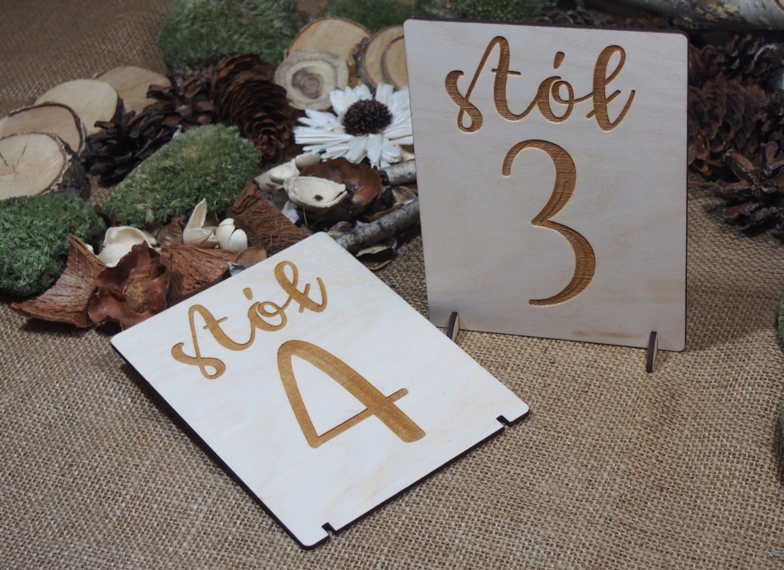 Номера столов, номера столов на свадьбу 17см