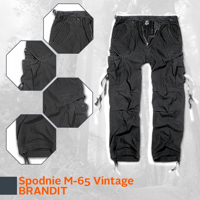 BRANDIT FASHION Spodnie US M65 Vintage Bojówki XL Marka Brandit
