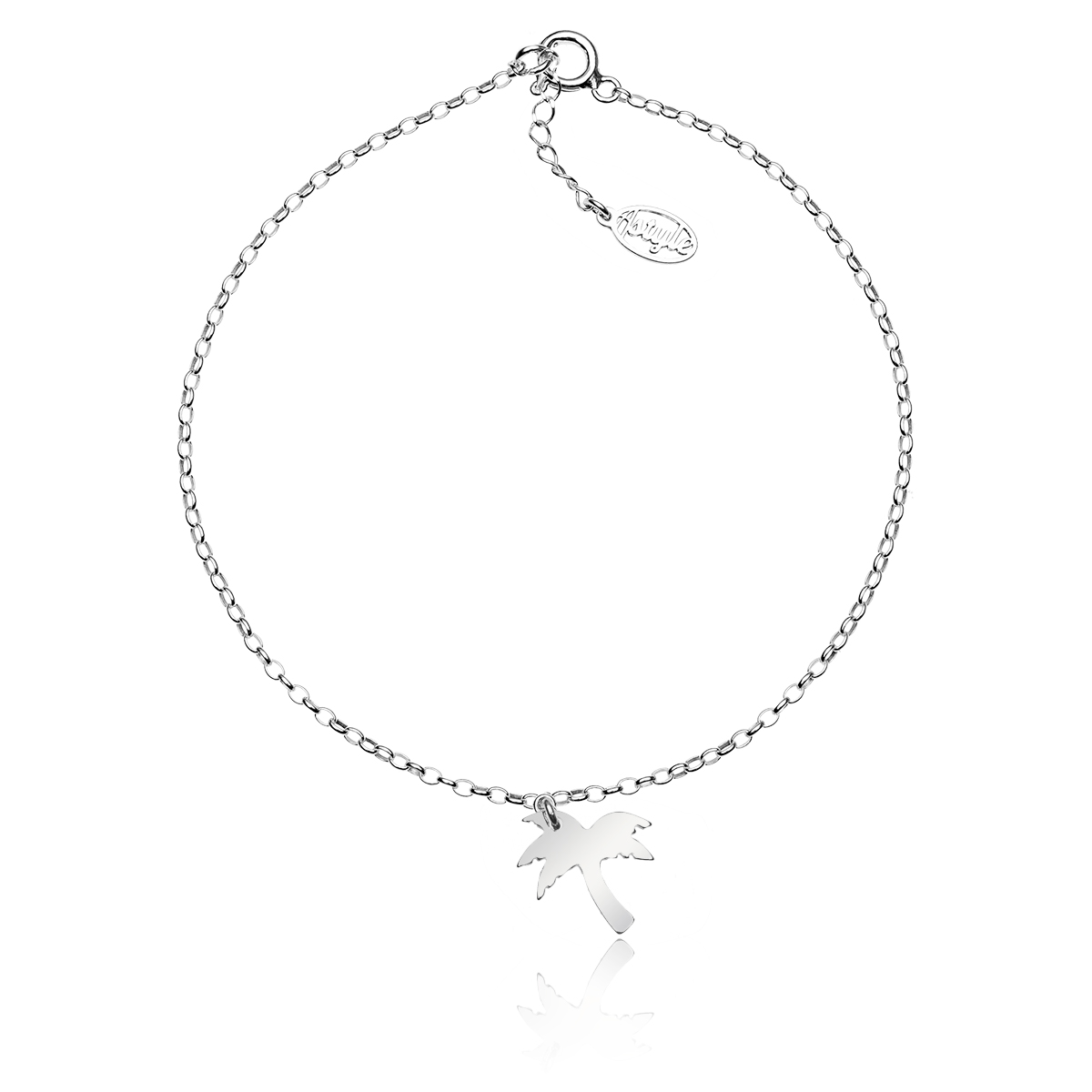 

Bransoletka na nogę z palmą srebrna