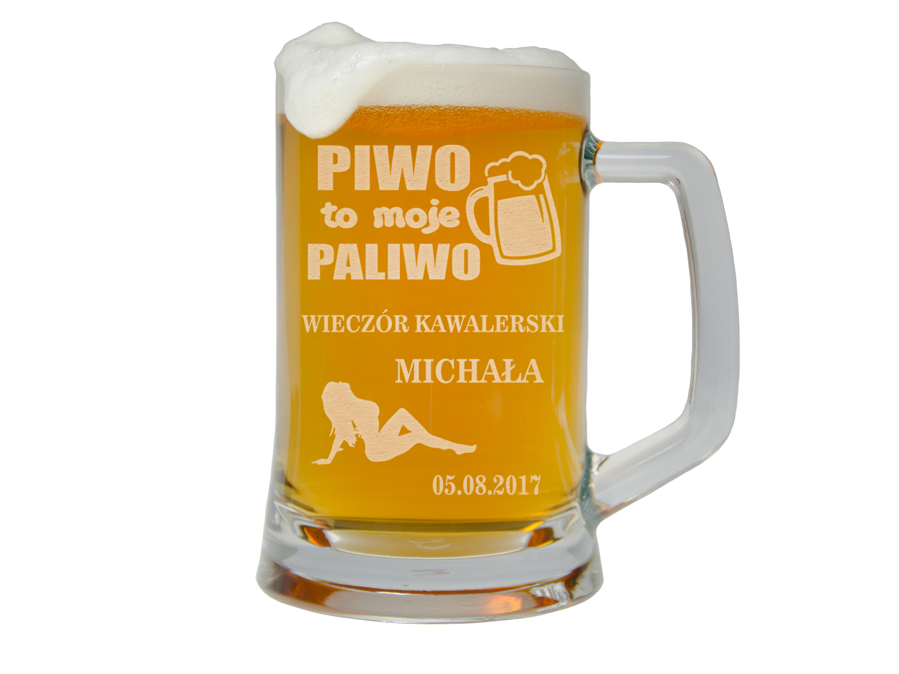 

Kufel Na Piwo Z Grawerem Na Wieczór Kawalerski