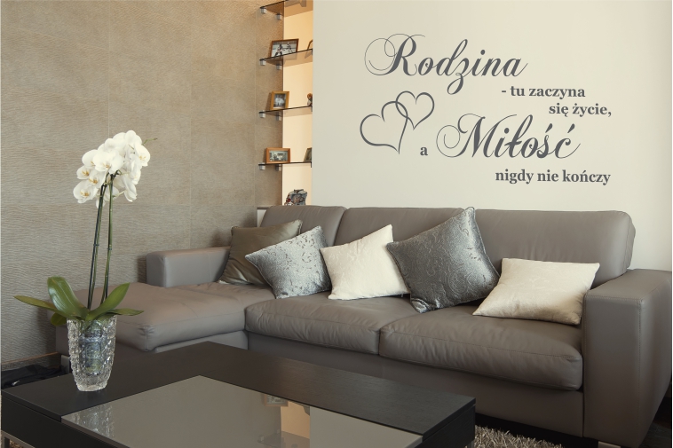 Cytaty Naklejki na ścianę Napisy ścienne RODZINA ! Długość 150 cm