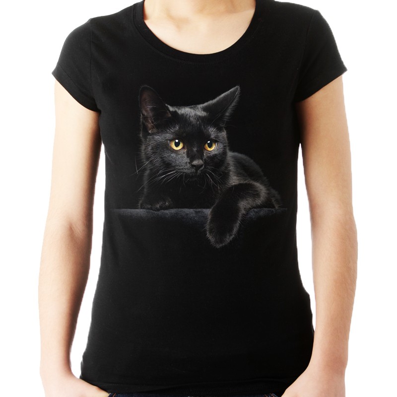

Koszulka z kotem bluzka z głową kota t-shirt kot M