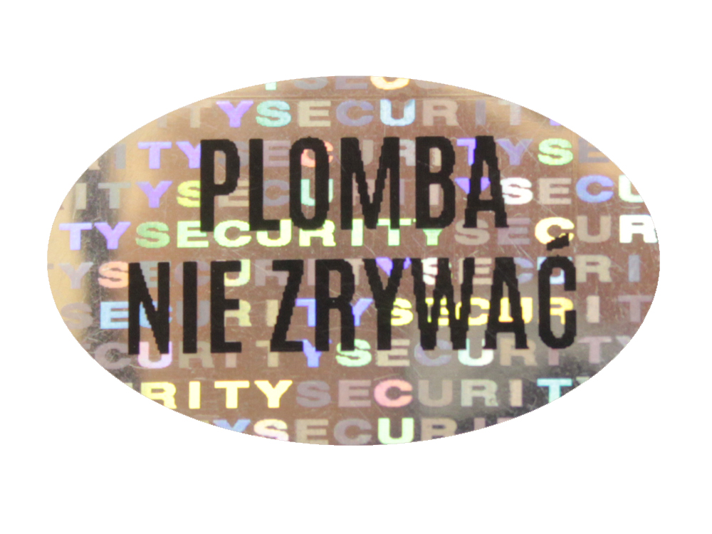 GWARANCYJNE STICKERY OWAL 25x15 HOLOGRAM 500SZT
