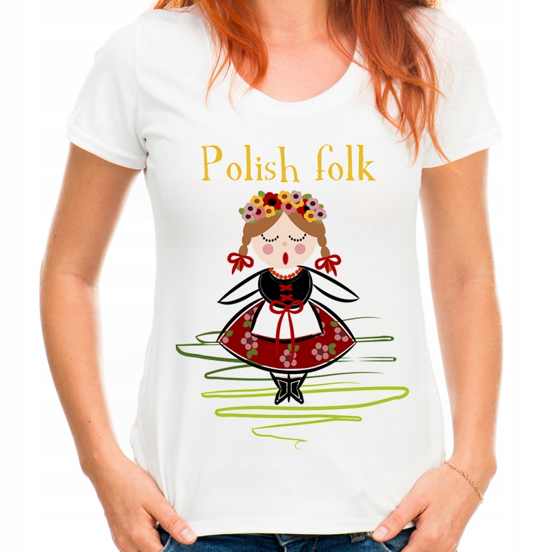

Koszulka folk folkowa damska pamiątka z Polski XXL