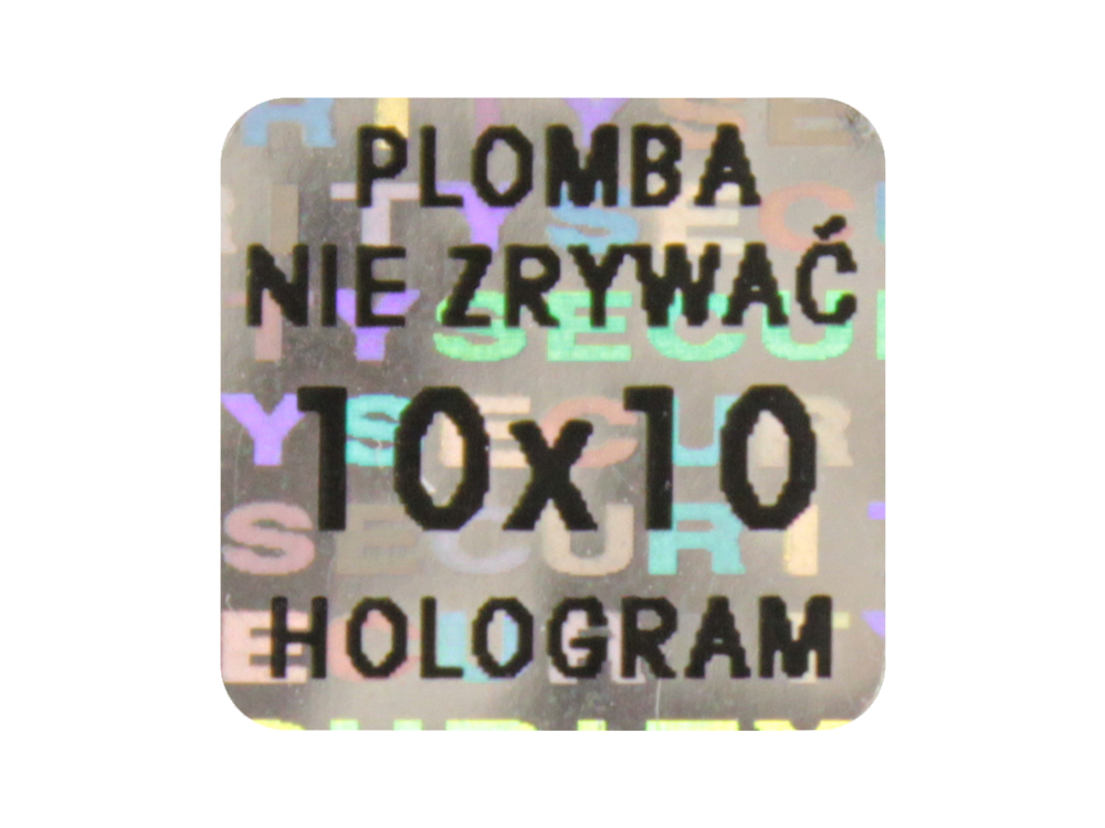 

Plomby Gwarancyjne Stickery 10x10 Hologram 500SZT