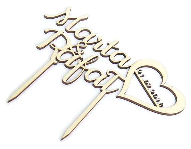 

Personalizowany Topper Z Imionami i Datą VO89