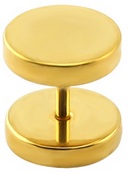 

Fake Plug Oszukany Tunel Złoty Piercing 4 mm