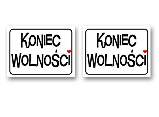 

Naklejki na pod buty dla męża i żony na ślub N1
