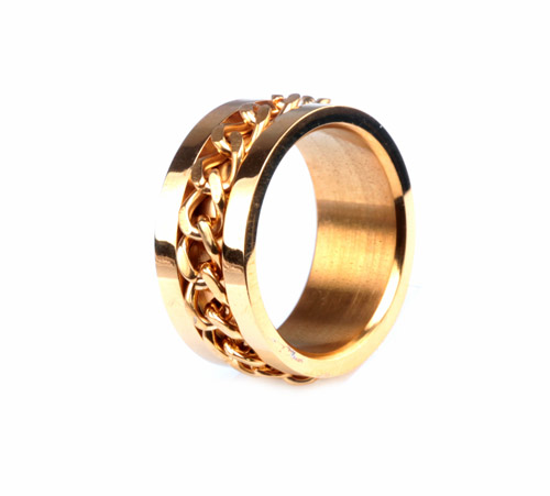 

H2458-1 Obrączka Męska Sygnet Stal Łańcuszek 18mm