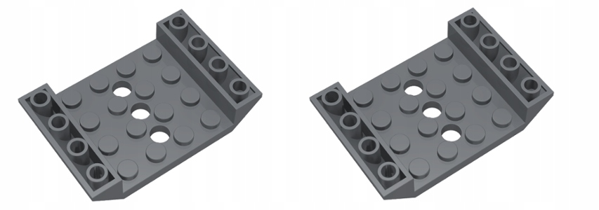 

Lego Skos 45 6x4 ciemny szary 60219 -2 szt