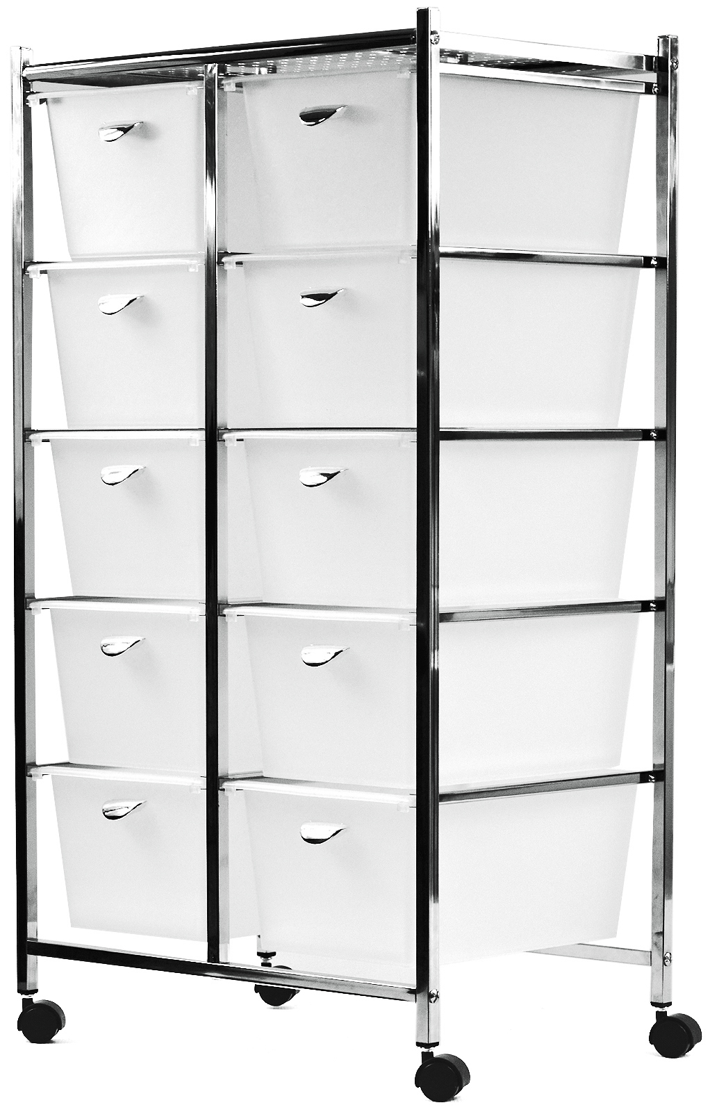 REGAŁ SZAFKA ŁAZIENKOWA NA KÓŁKACH Z 10 SZUFLADAMI Głębokość mebla 23 cm