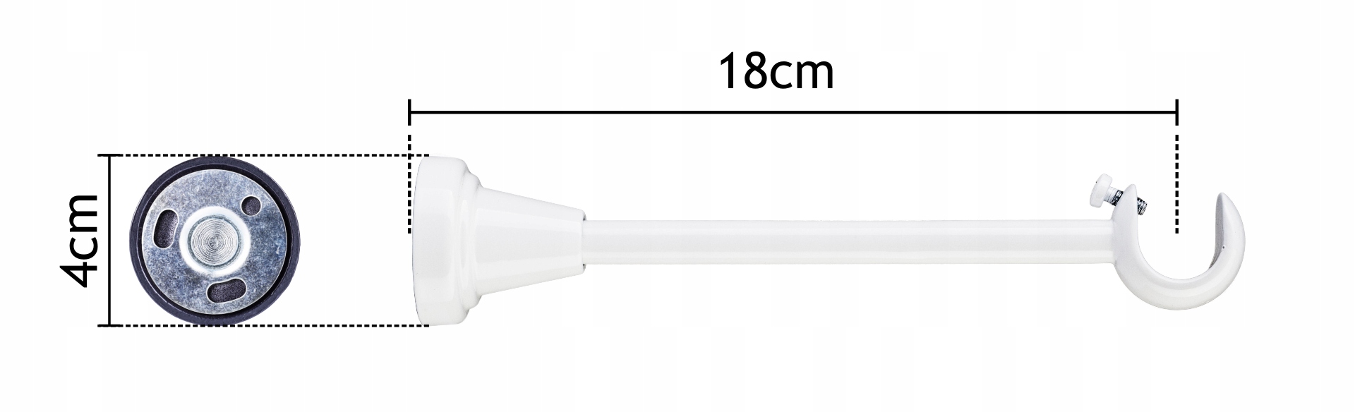 WSPORNIK 19 MM POJEDYNCZY OTWARTY KARNISZE METAL Rodzaj wspornik