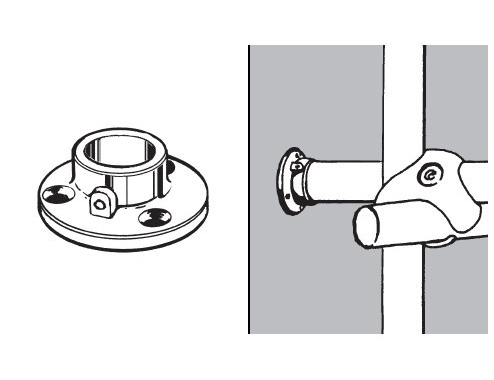 RURA FI 25 ROZETKA ROZETA STOPKA ZŁĄCZKA CHROM Kolor srebrny