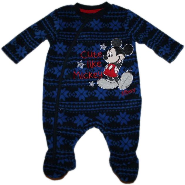 DISNEY FLEECE PAJACYK MICKEY MOUSE 0-3 m 5,5 kg