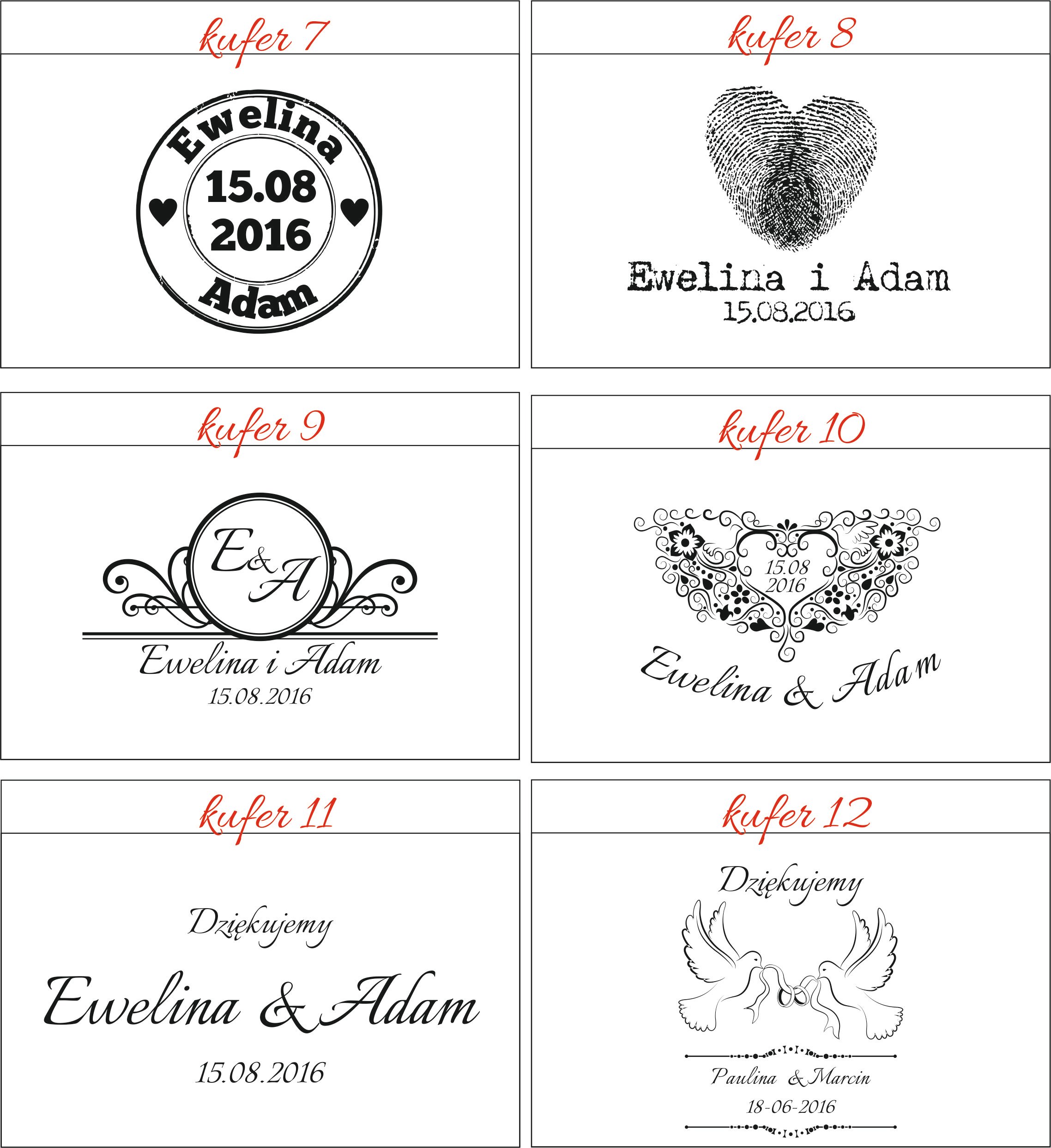 DREWNIANA SKRZYNKA NA KOPERTY ŚLUBNE GRAWER Marka inny