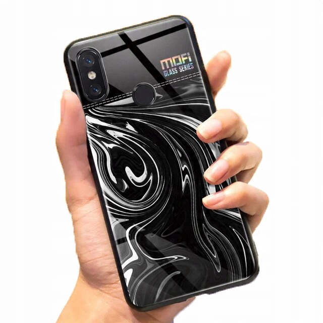 

Mofi Glass Back Cover Xiaomi Mi8 Black Background