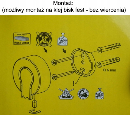 VENTURA WIESZACZEK POJEDYNCZY BISK 05311 CHROM Marka Bisk