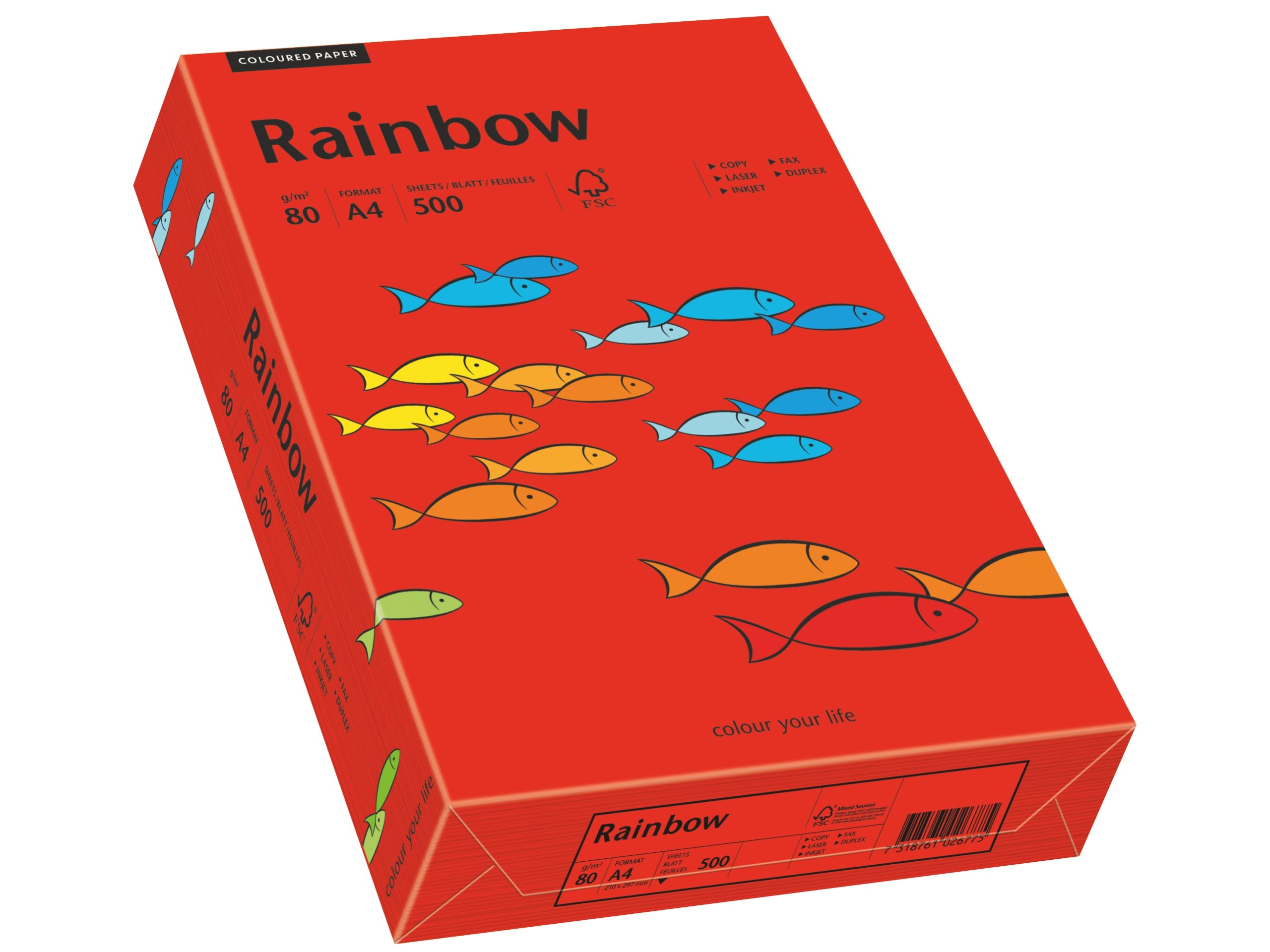 

Papier drukarki Rainbow A4 80g R28 ciemno czerwony