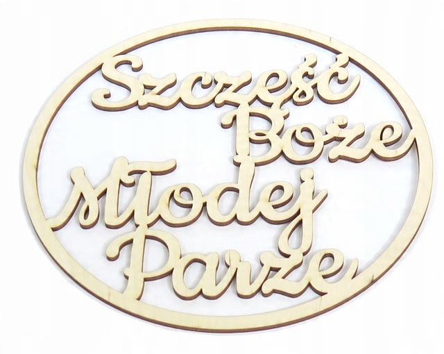 

Zawieszka Koło Szczęść Boże Młodej Parze 60cm WE7