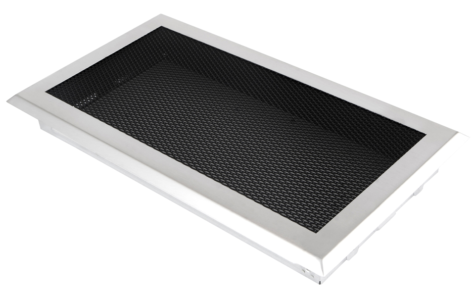 Větrací krbová mřížka 16x32 cm Chrom Brus