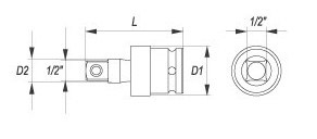 PRZEGUB KULOWY 1/2' KULISTY UDAROWY Kod producenta 5907580146430