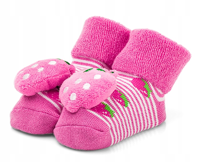 

Ciepłe bawełniane skarpetki z grzechotką r 6-12 m.
