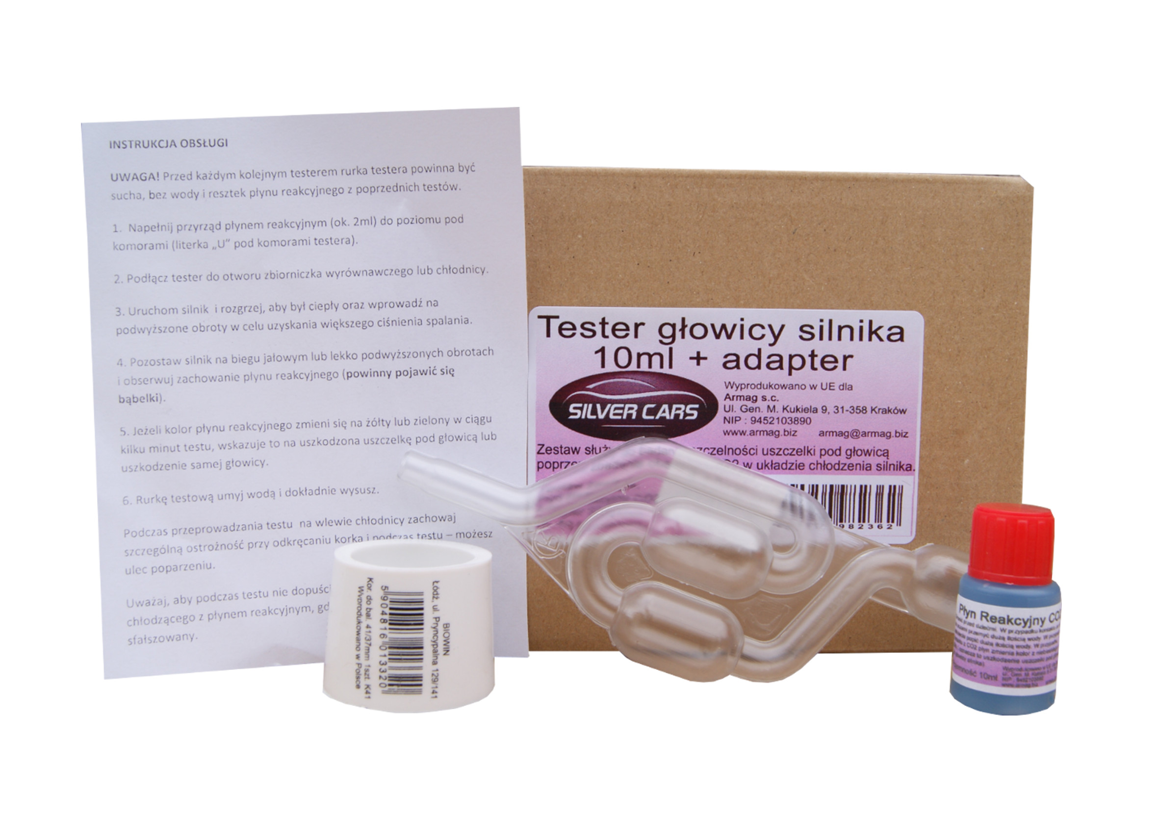 TESTER SZCZELNOŚCI USZCZELKI GŁOWICY CO2, 5 TESTÓW EAN (GTIN) 5900950982379