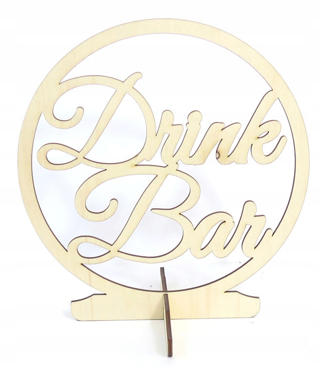 

Drink Bar Ozdoba Ze Sklejki Na Ślub Wesele UE53