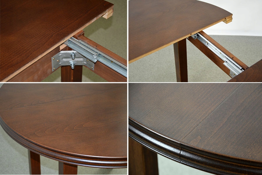 ZESTAW OKRĄGŁY STÓŁ 100cm i 4 KRZESŁA z drewna Materiał drewno