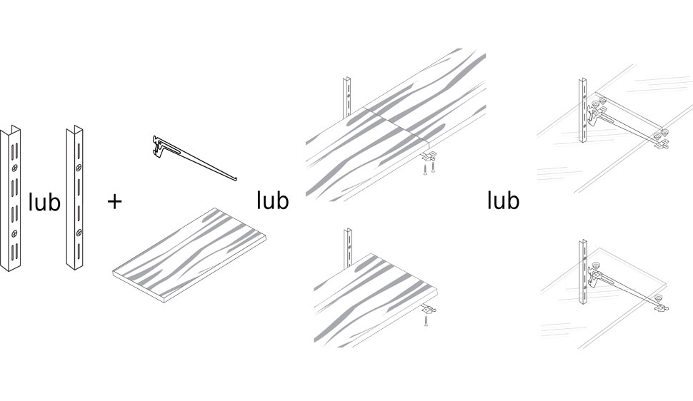 WSPORNIK PÓŁKI DO REGAŁ METALOWY BIAŁY PRO 20CM Materiał wykonania metalowe
