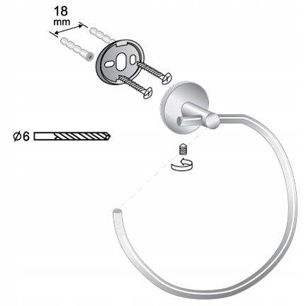 FOR YOU BISK WIESZAK OWALNY 01178 CHROM Marka Bisk