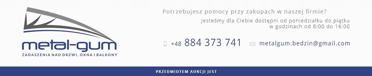 DASZEK NAD DRZWI ZADASZENIE 120x80 POLIWĘGLAN Szerokość produktu 80 cm