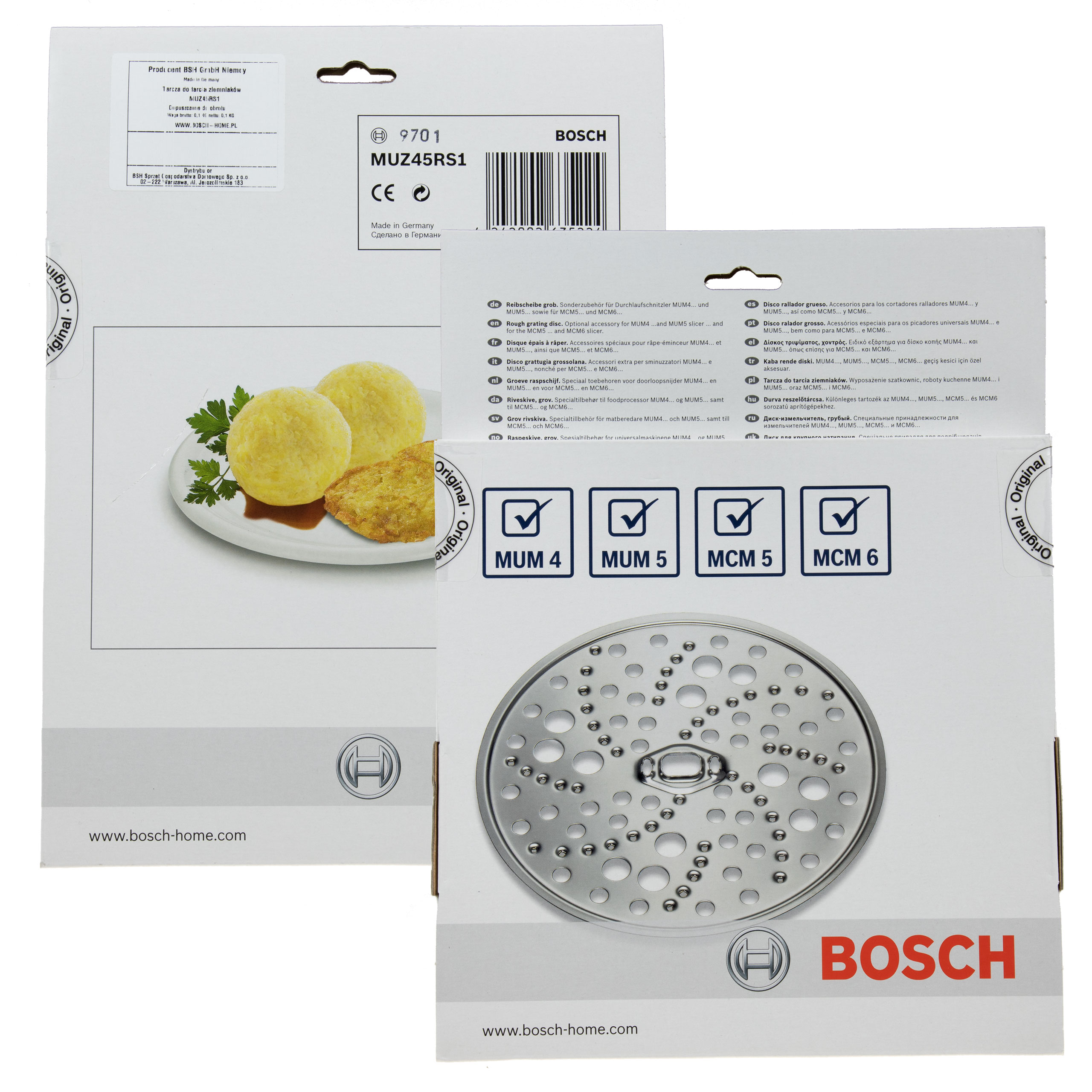 

Tarcza Do Ziemniaków Bosch MUZ45RS1 MUM4 MUM5 MCM