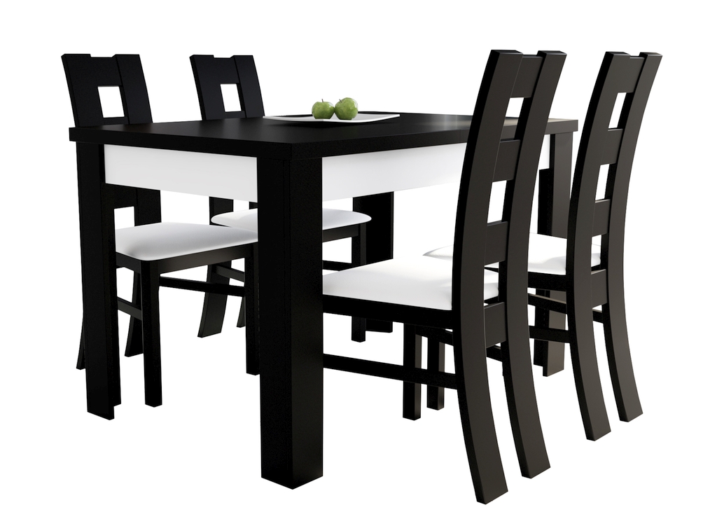 Skladací stôl so stoličkami, biely stôl, stoličky