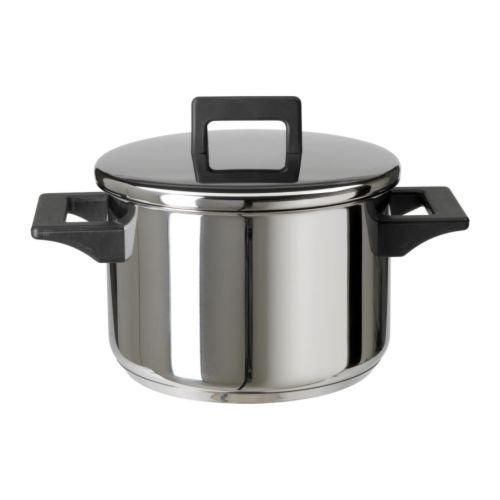 

Ikea garnek z przykrywką Snitsig stal nierdzew. 3l
