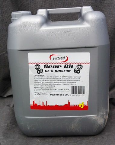 JASOL GEAR OIL GL-5 80W90 20L olej przekładnoiwy Producent Jasol