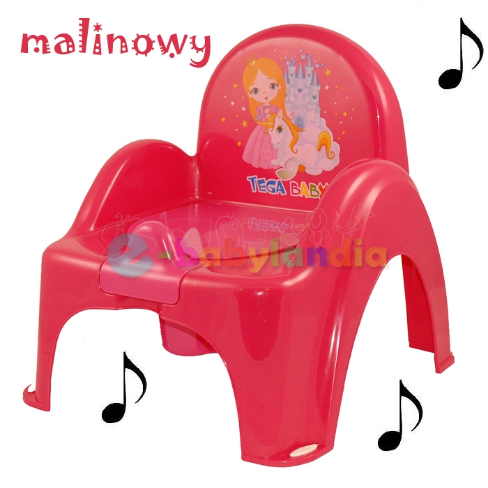 TEGA Nocnik Krzesełko GRAJĄCY Z POZYTYWKĄ i klapką Marka Tega Baby