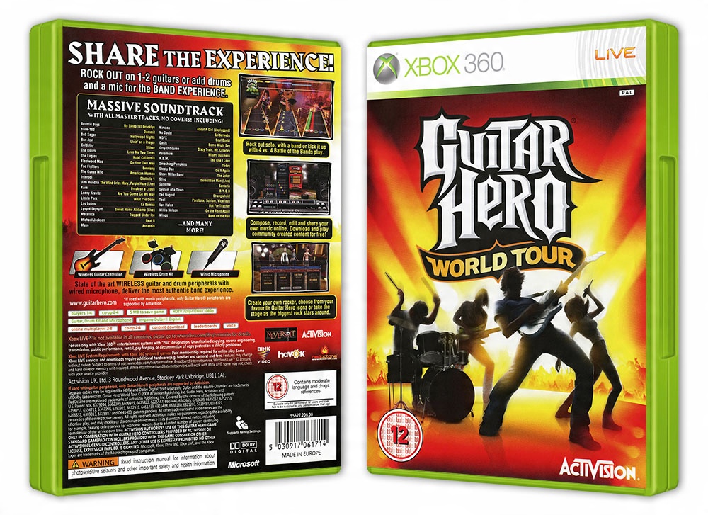 GUITAR HERO WORLD TOUR XBOX360 - Stan: Używany 14,90 Zł - Sklepy.