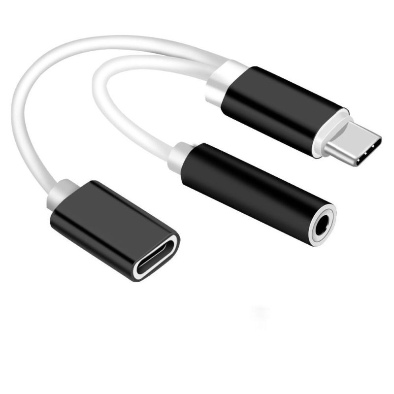 Adapter USB-C 3,5mm + USB-C zasilanie - Sklep, Opinie, Cena w Allegro.pl