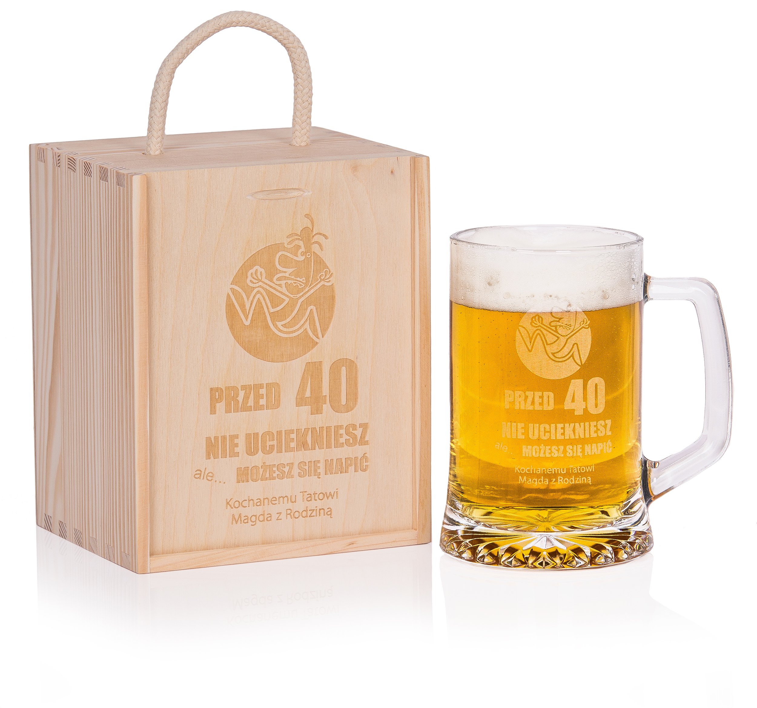 KUFEL W SKRZYNCE Z GRAWEREM WZORY PREZENT URODZINY Kod producenta SKUF1