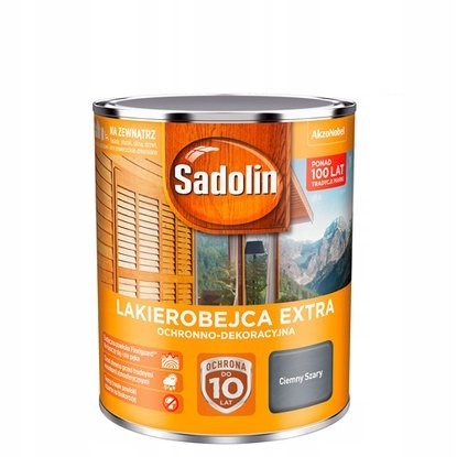

Sadolin Extra Lakierobejca drewna 5L szary ciemny