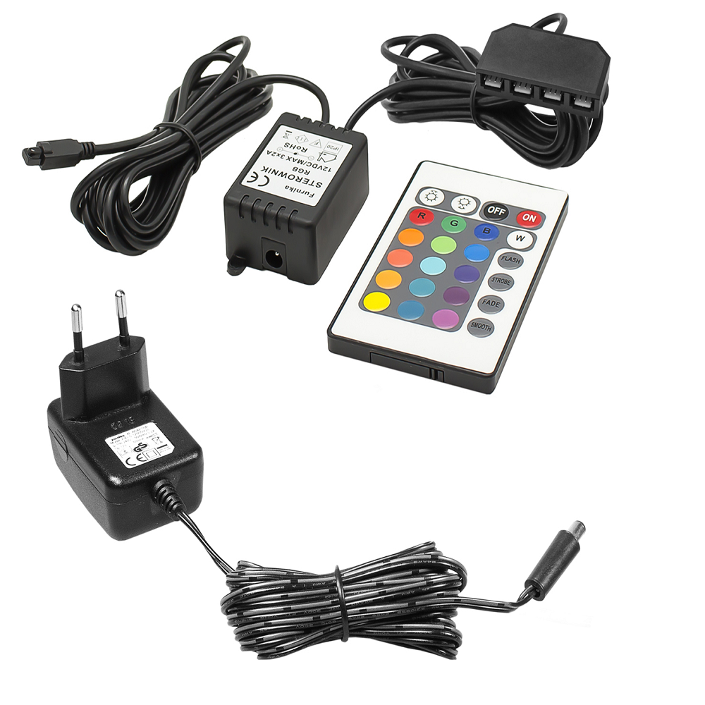 

Zestaw Led RGB_zasilacz 6W+sterownik Rgb Ir Pilot