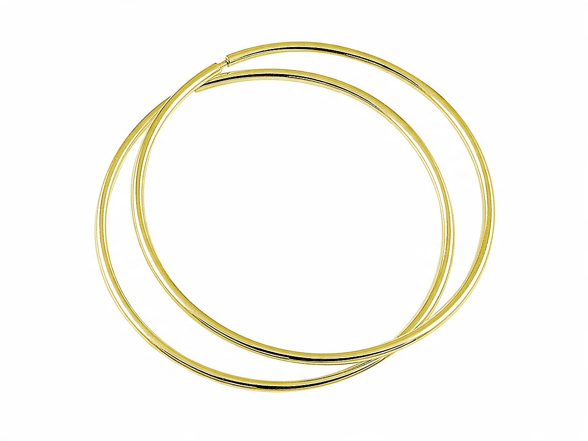 

Kolczyki Srebrne Koła Kółka 42MM Srebro 925 Złote