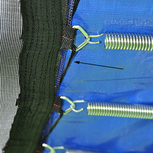 SIATKA ZEWNĘTRZNA DO TRAMPOLINY 366 CM 8 stelaży. Średnica trampoliny 366-374 cm