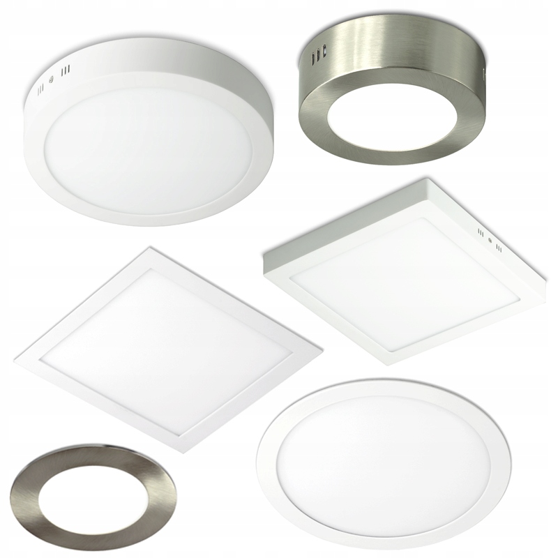 Panel LED natynkowy 6W PLAFON oprawa lampa zimna Kolor biały