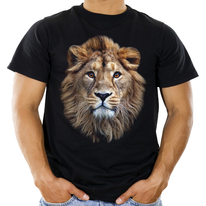 

Koszulka z lwem lew głowa lwa t-shirt -L- Hq