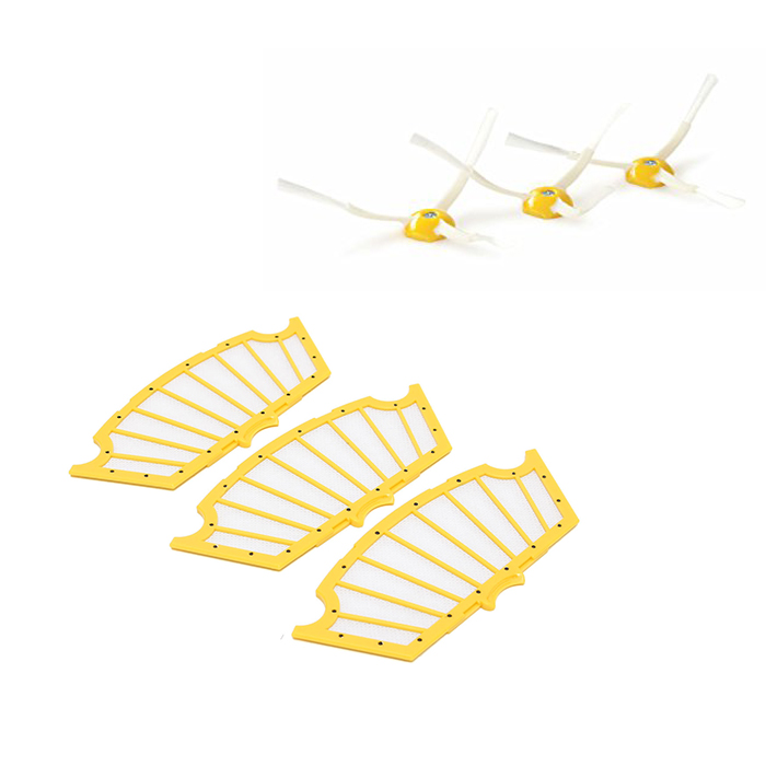 

Zestaw 3x Szczotka boczna 3x Filtr Roomba 500 600